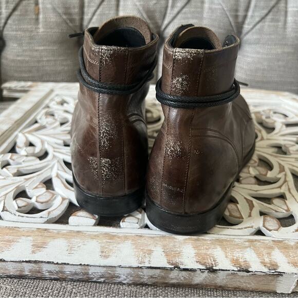 Dolce & Gabbana Brown Factory Worn Look Leather Ankle Boots Men’s 9 - Picture 7 of 12